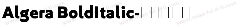 Algera BoldItalic字体转换
